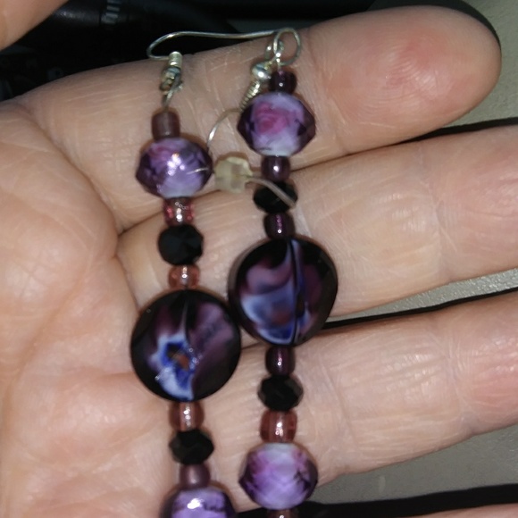 Amazing purple earblings - Picture 2 of 3